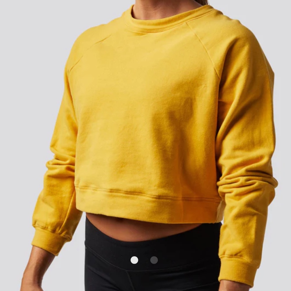 Born Primitive Unmatched Crop Crew Sweatshirt, Mustard, XXL